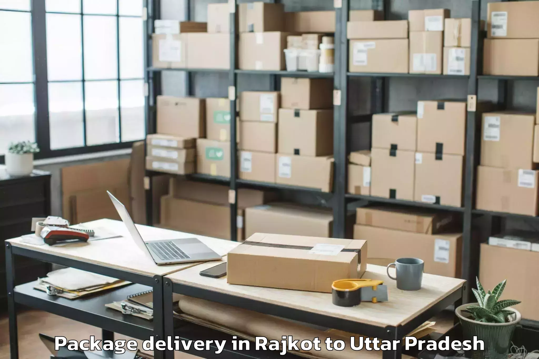 Get Rajkot to Iit Kanpur Package Delivery